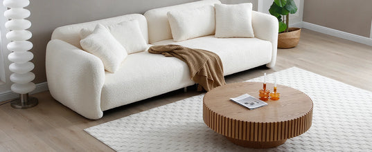 Modern Round Style Coffee Table – Sleek Fiberglass Design for Living Rooms