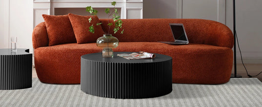 Modern Round Style Coffee Table – Sleek Fiberglass Design for Living Rooms