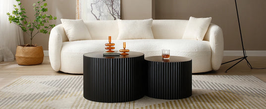 Modern Round Style Coffee Table – Sleek Fiberglass Design for Living Rooms