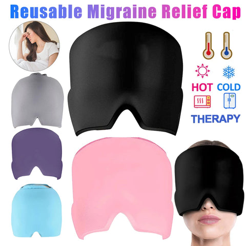 Migraine Relief Hat headache hat Gel Hot Cold Therapy Ice Cap For Relieve Pain Ice Hat Eye Mask Stress Pressure Pain Relief